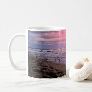 Möwen am Meer beim Sonnenuntergang Kaffemugg