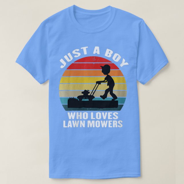 Mower för kvinnlig Gräsmatta för Boys Kids Gräsmat T Shirt (Design framsida)