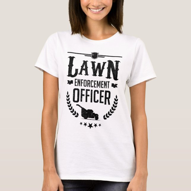 Mower Gräsmatta Moring Gardener Garden Gräsmatta E T Shirt (Framsida)
