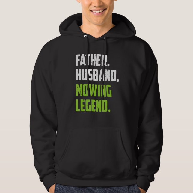 Mower Mow Gräsmatta Landscaping far Gräsmatta Hoodie (Framsida)