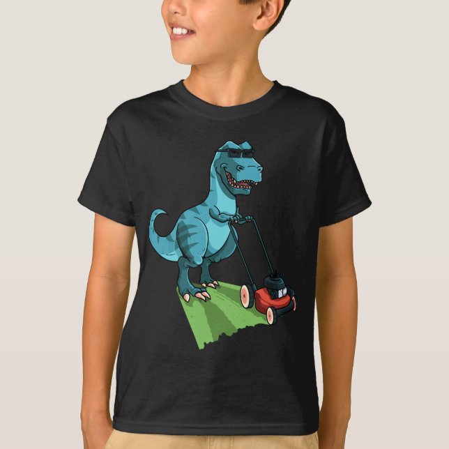 Mower T-Rex-traktorns gift för till-Gräsmatta T Shirt (Framsida)