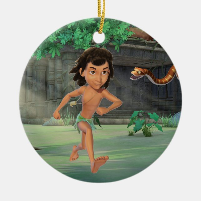 Mowgli 3 julgransprydnad keramik (Framsidan)