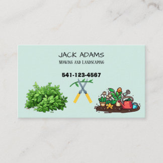 Mowing and Landscaping Business Card Visitkort