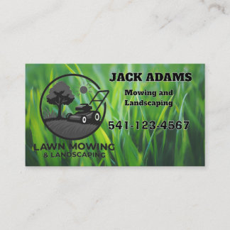 Mowing and Landscaping Business Card Visitkort