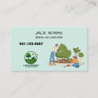 Mowing and Landscaping Business Card Visitkort
