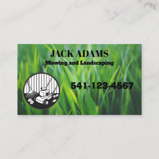 Mowing and Landscaping Business Card Visitkort