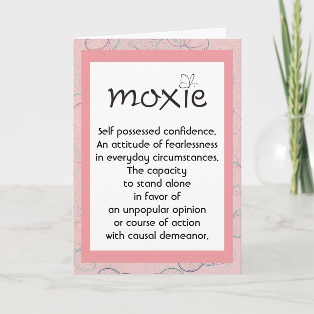 Moxie-definitionskort Kort (Framsida)