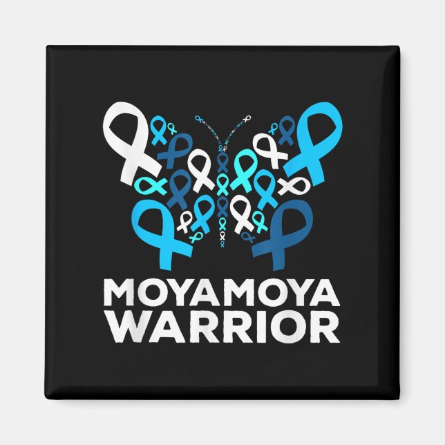Moyamoya Disease Awareness Butterfly Support Ribbo Magnet (Framsidan)
