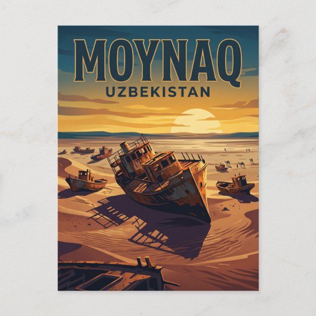 Moynaq Uzbekistan Vykort (Framsida)