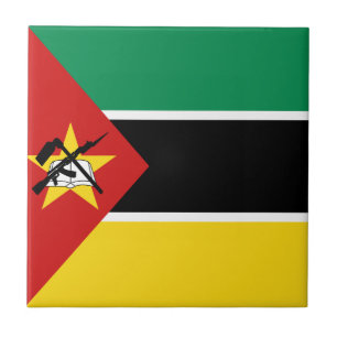 Mozambikisk flagg keramisk platta kakelplatta