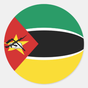 Mozambique Fisheye Flagga Klistermärke