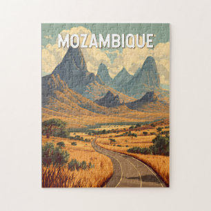 Mozambique Illustration Resa Konst Vintage Pussel