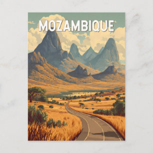 Mozambique Illustration Resa Konst Vintage Vykort