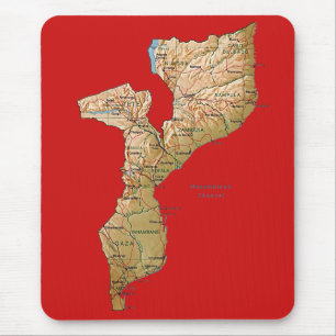 Mozambique Karta Mousepad Musmatta