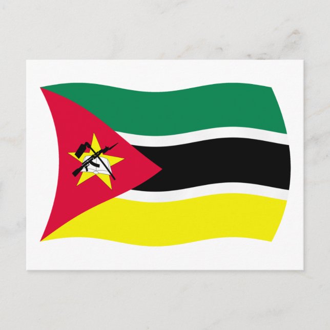 Mozambiques flagga vykort (Framsida)