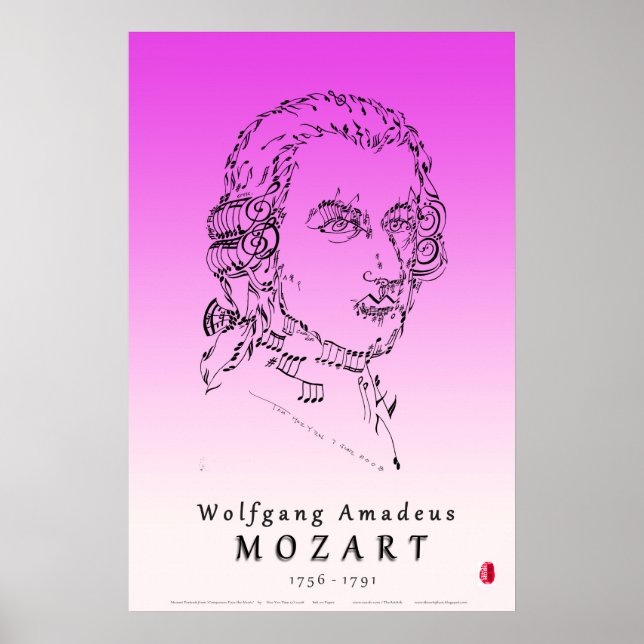 Mozart: Ansikte Musiken Poster (Framsidan)