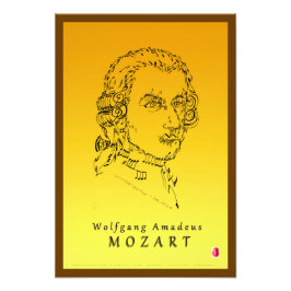 Mozart Ansikte the Music Fototryck