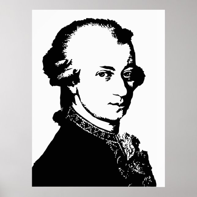 Mozart Black and white vetor Art Poster (Framsidan)