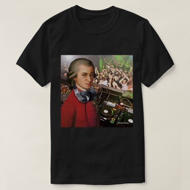 Mozart Classical Music [CC-CatCow] T Shirt (Design framsida)