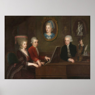 Mozart Family Porträtt Poster