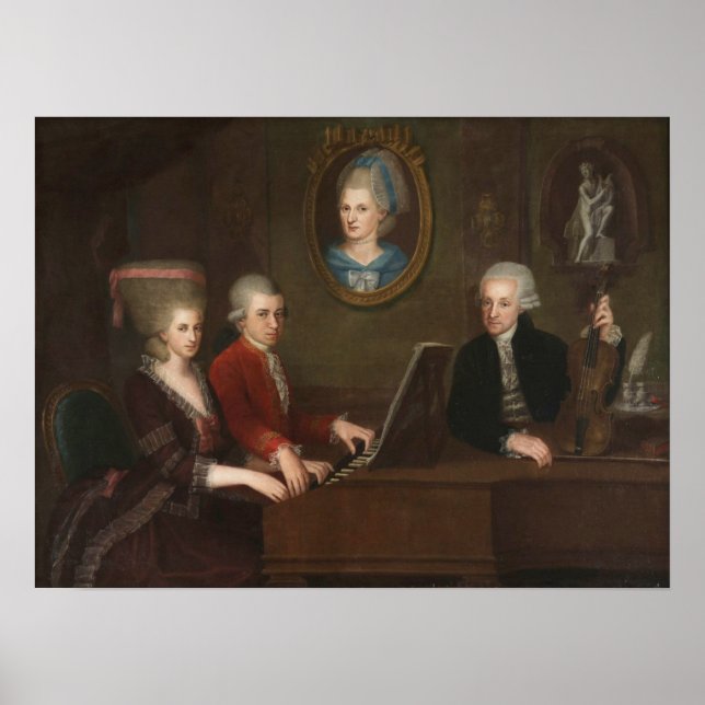 Mozart Family Porträtt Poster (Framsidan)