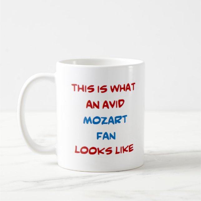 mozart fläkt, levande kaffemugg (Vänster)