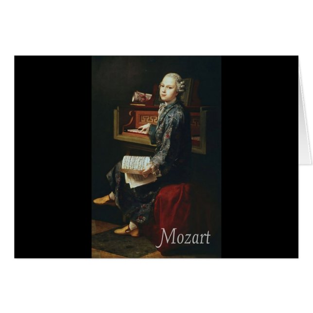 Mozart Hälsningskort (Framsidan Horizontal)
