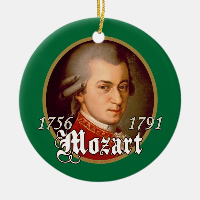 Mozart Julgransprydnad Keramik (Framsidan)