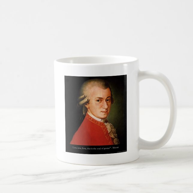 Mozart "Kärlek Kärlek Kärlek" Citat Gåvor & Samlar Kaffemugg (Höger)