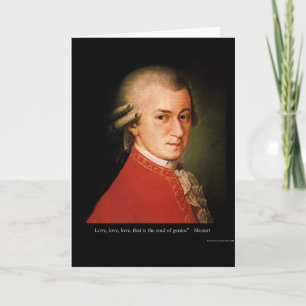 Mozart "Kärlek Kärlek Kärlek" Citat Gåvor & Samlar Kort