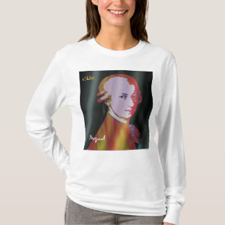 Mozart med "like"-grafik T-shirt
