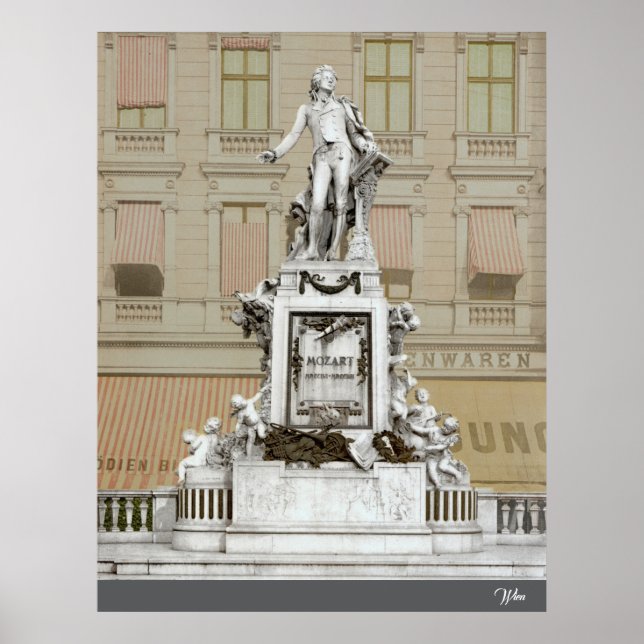 Mozart Monument i Wien (1900) Poster (Framsidan)