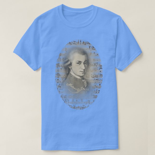 Mozart Mozart Porträtt Classical Music Älskare Gif T Shirt (Design framsida)
