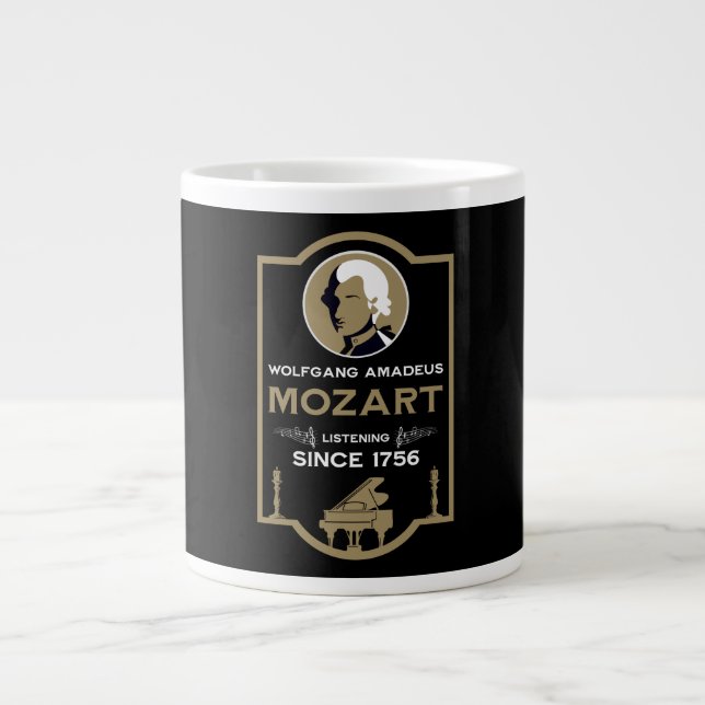 Mozart Musikälskare Present Jumbo Mugg (Framsidan)