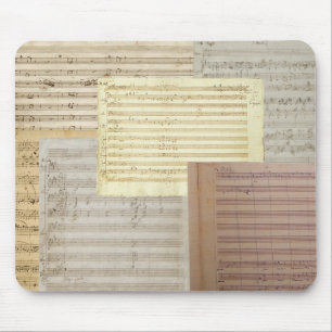 Mozart musikmanuskript musmatta