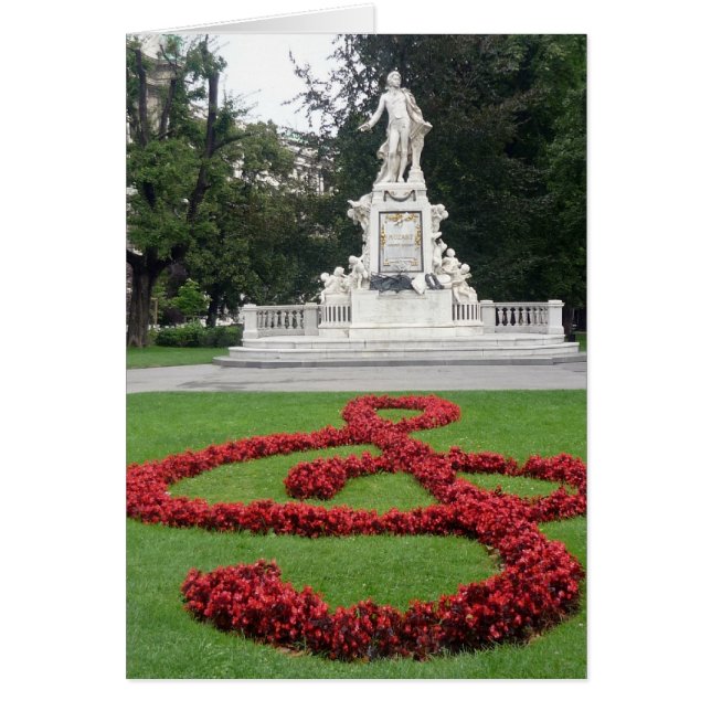 mozart-musikvienna hälsningskort (Framsidan)