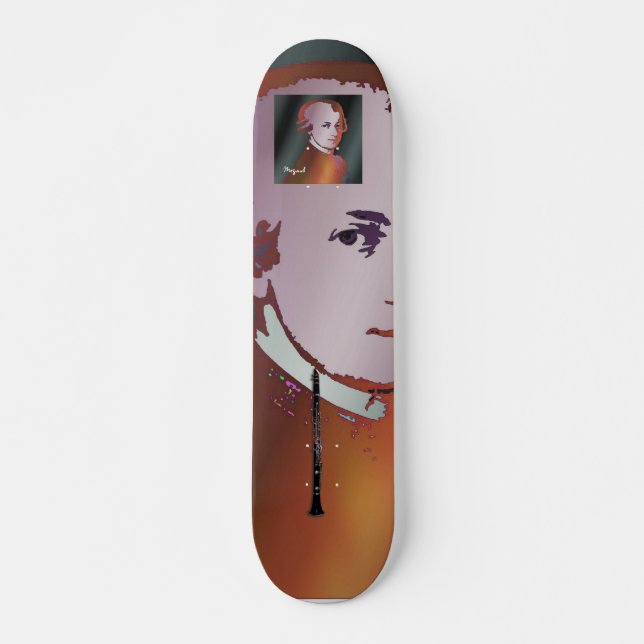 Mozart och Clarinet Skateboard (Framsida)
