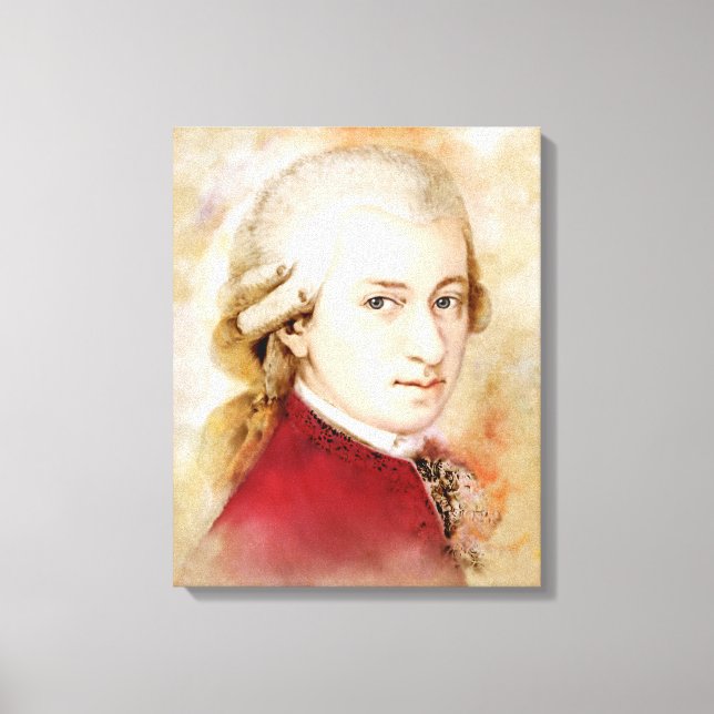 Mozart på Canvas - Watercolor Stil (Framsida)