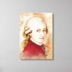 Mozart på Canvas - Watercolor Stil