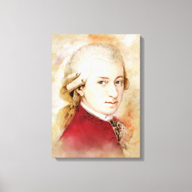 Mozart på Canvas - Watercolor Stil (Framsida)