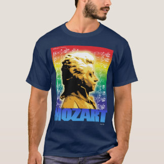 MOZART PÅ MÖRK T SHIRT