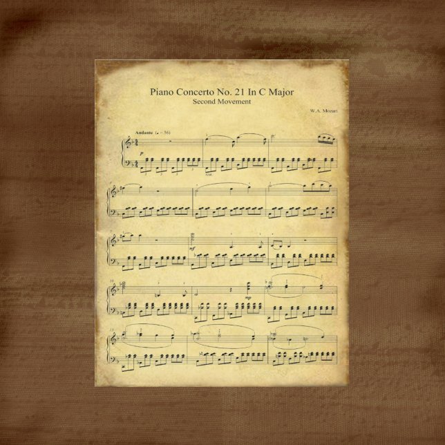 Mozart Piano-konsert #21 Papper skräpbok (Skapare uppladdad)