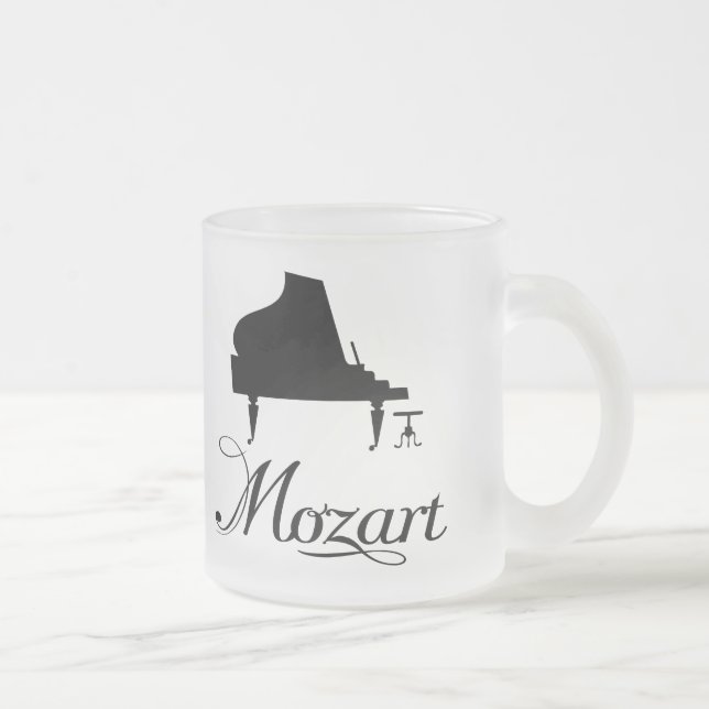 Mozart pianogåva frostade Drinkware för pianist Frostad Glasmugg (Höger)
