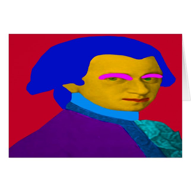 Mozart pop Art Julkort Hälsningskort (Framsidan Horizontal)