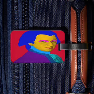 Mozart pop Art Luggage Tag Bagagebricka