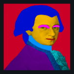 Mozart pop Art Poster<br><div class="desc">Wolfgang Amadeus Mozart (1756-1791) var en skicklig och inflytelserik kompositör i den klassiska tidsåldern.</div>