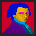 Mozart pop Art Poster<br><div class="desc">Wolfgang Amadeus Mozart (1756-1791) var en skicklig och inflytelserik kompositör i den klassiska tidsåldern.</div>
