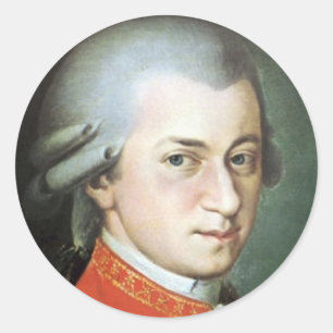 Mozart-presenter för musik älskare runt klistermärke