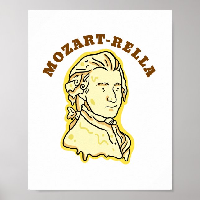 Mozart-rella Funny Music Cheese Pun Poster (Framsidan)