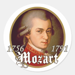 Mozart Runt Klistermärke